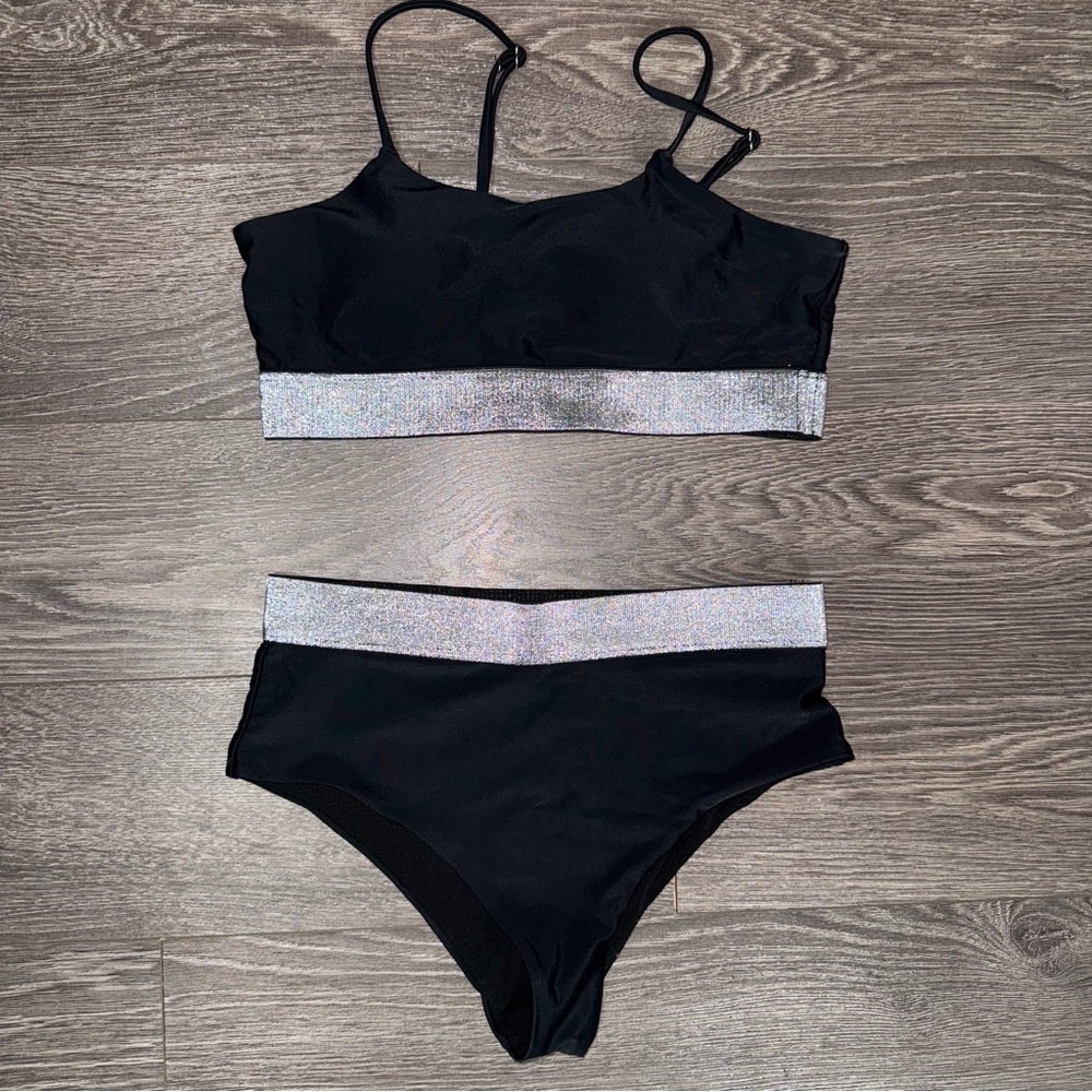 SHEIN Black and Silver undies Set